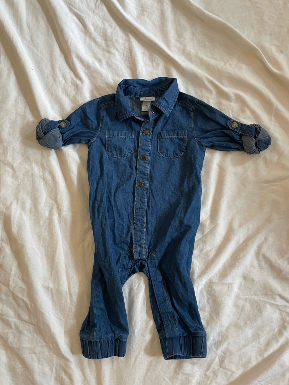 Cat & Jack Dark Blue Denim Jumpsuit Jacket